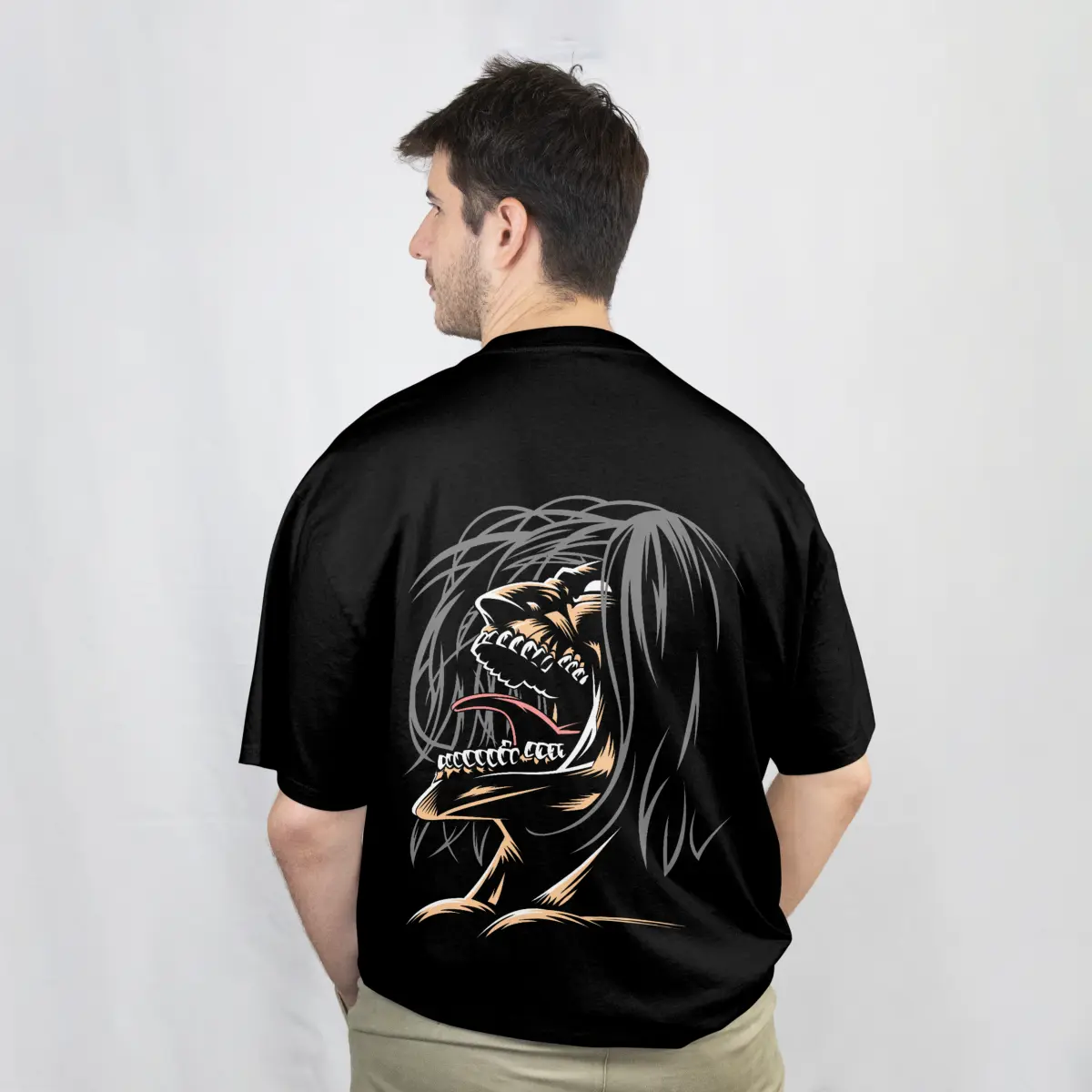Imagen de Playera Oversize Anime - Negro