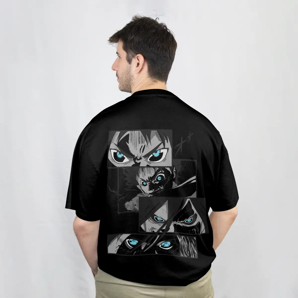 Imagen de Playera Oversize Anime - Negro
