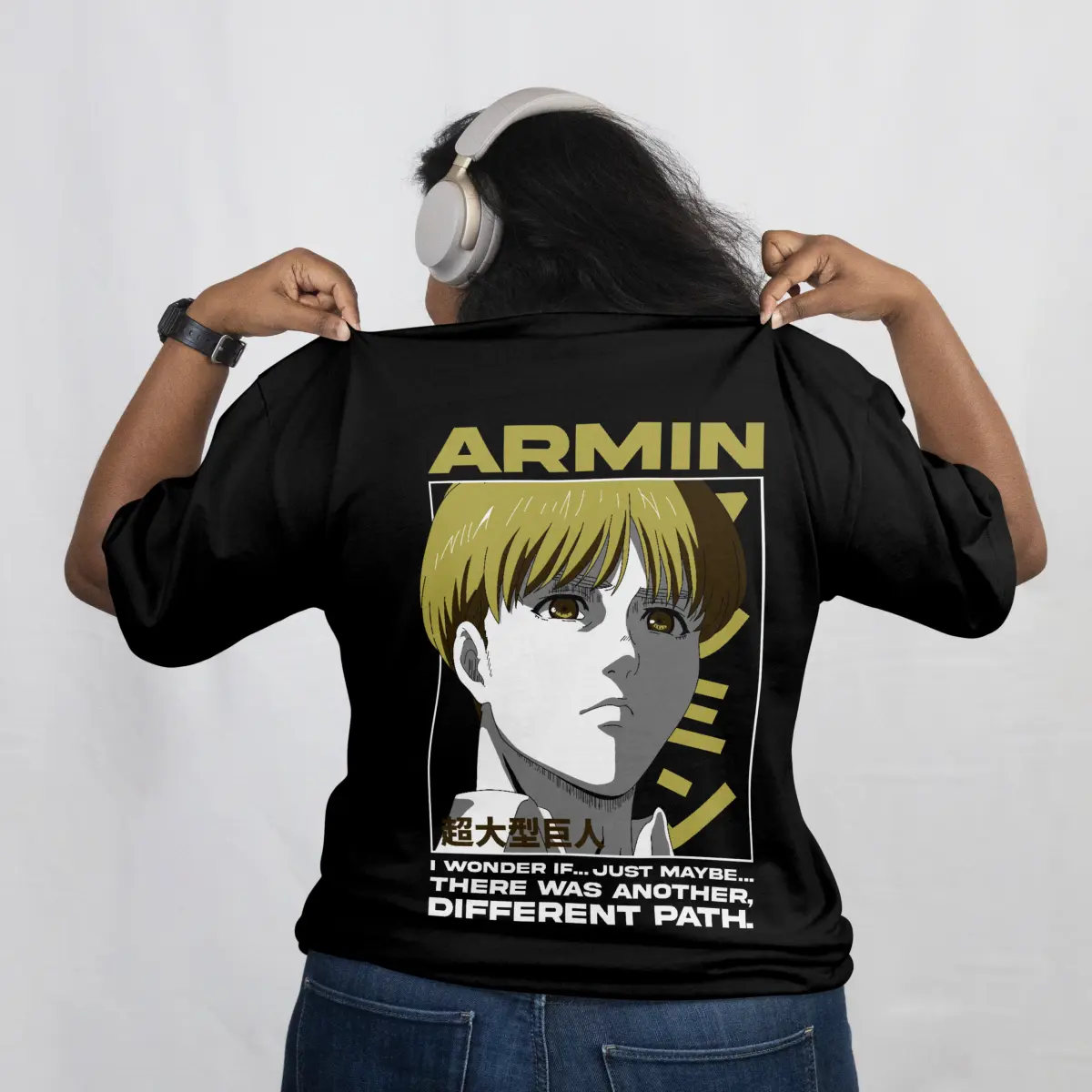 Imagen de Playera Oversize Anime - Negro