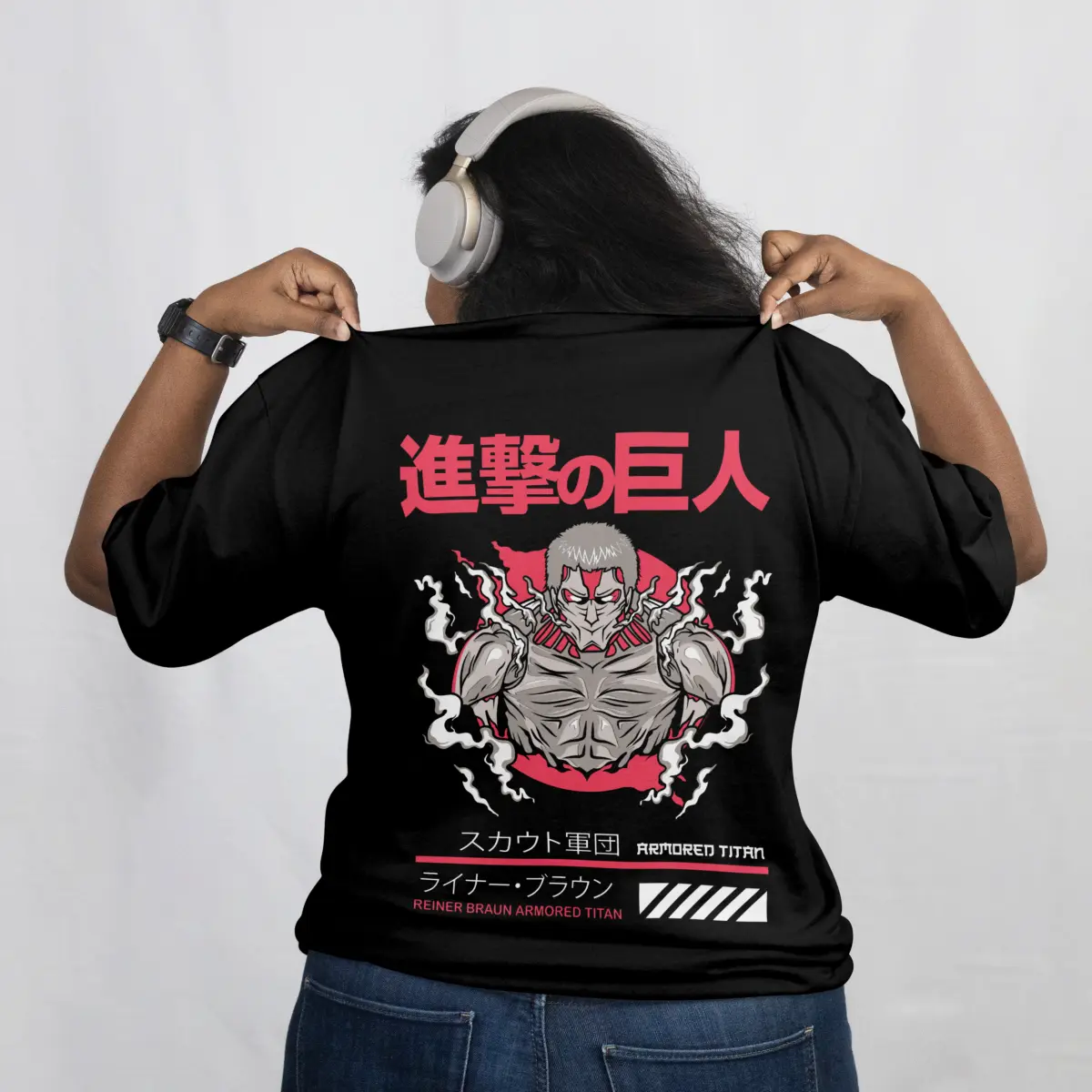 Imagen de Playera Oversize Anime - Negro