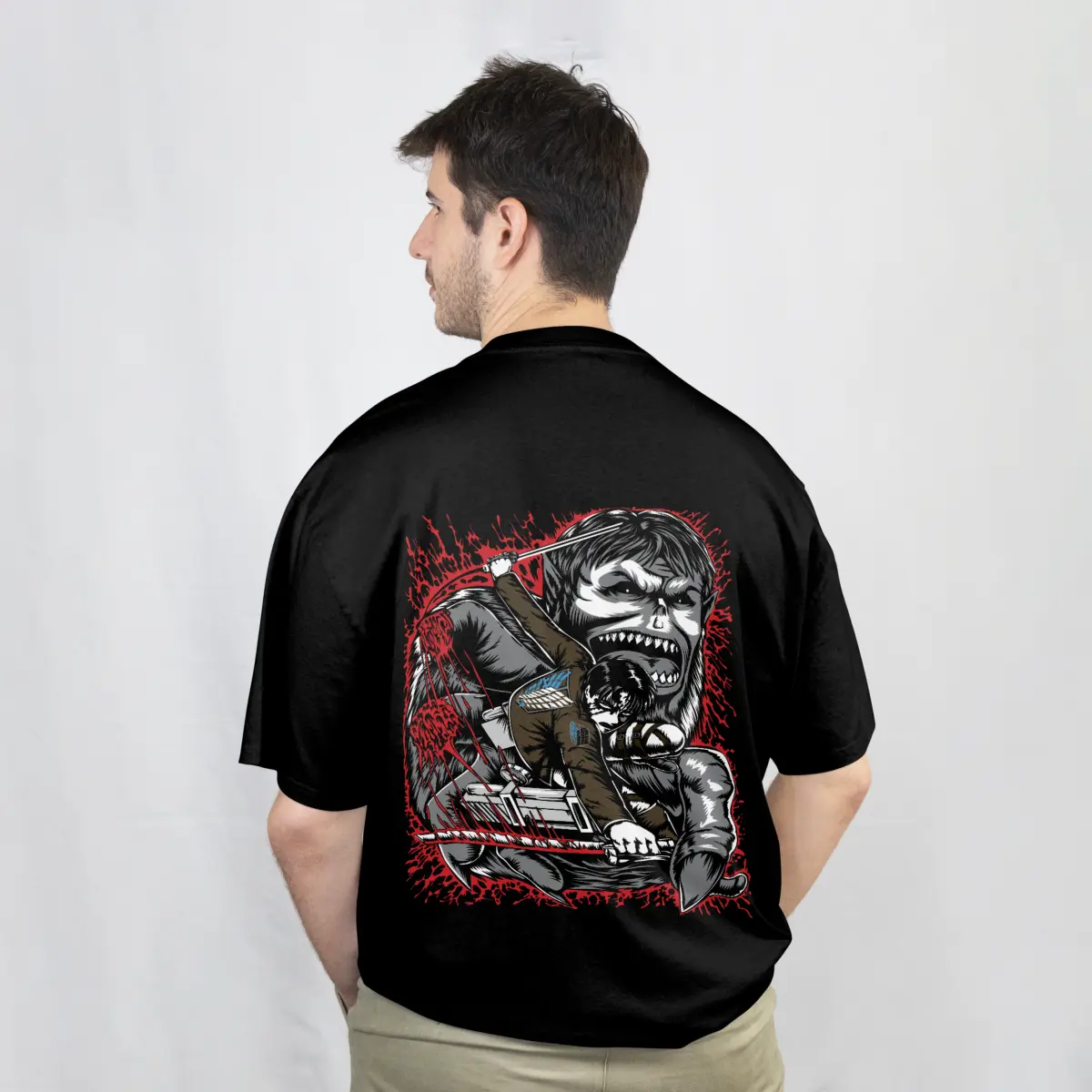 Imagen de Playera Oversize Anime - Negro