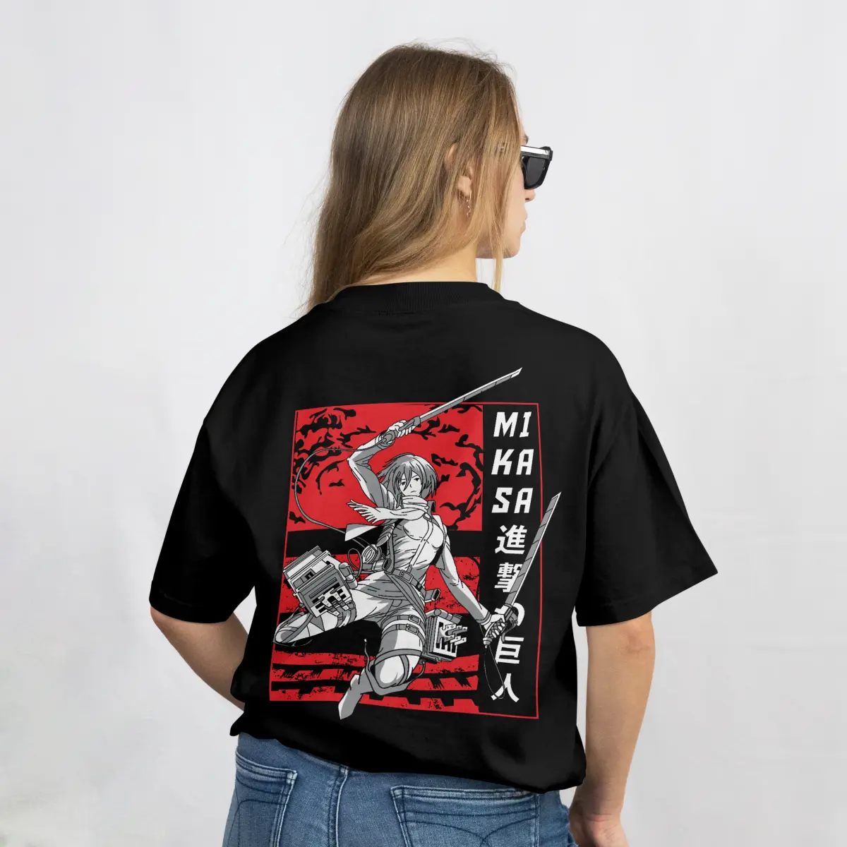 Imagen de Playera Oversize Anime - Negro