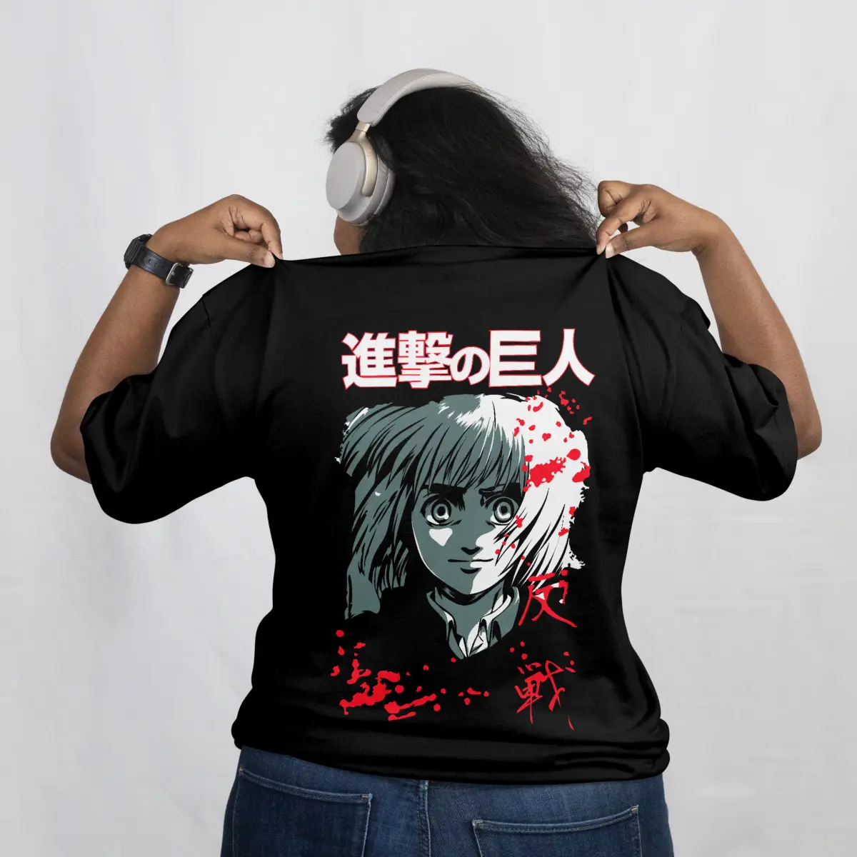 Imagen de Playera Oversize Anime - Negro